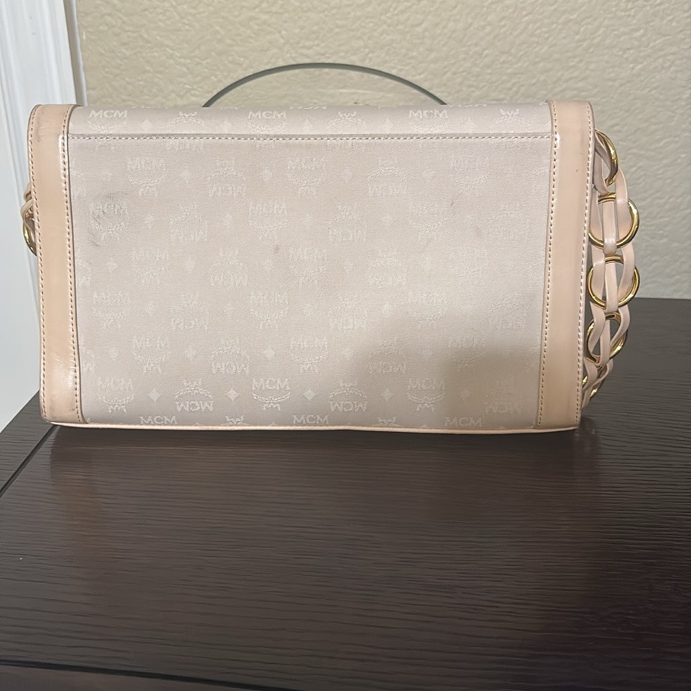 MCM Beige and Gold Women's Bag - Picture 3 of 7